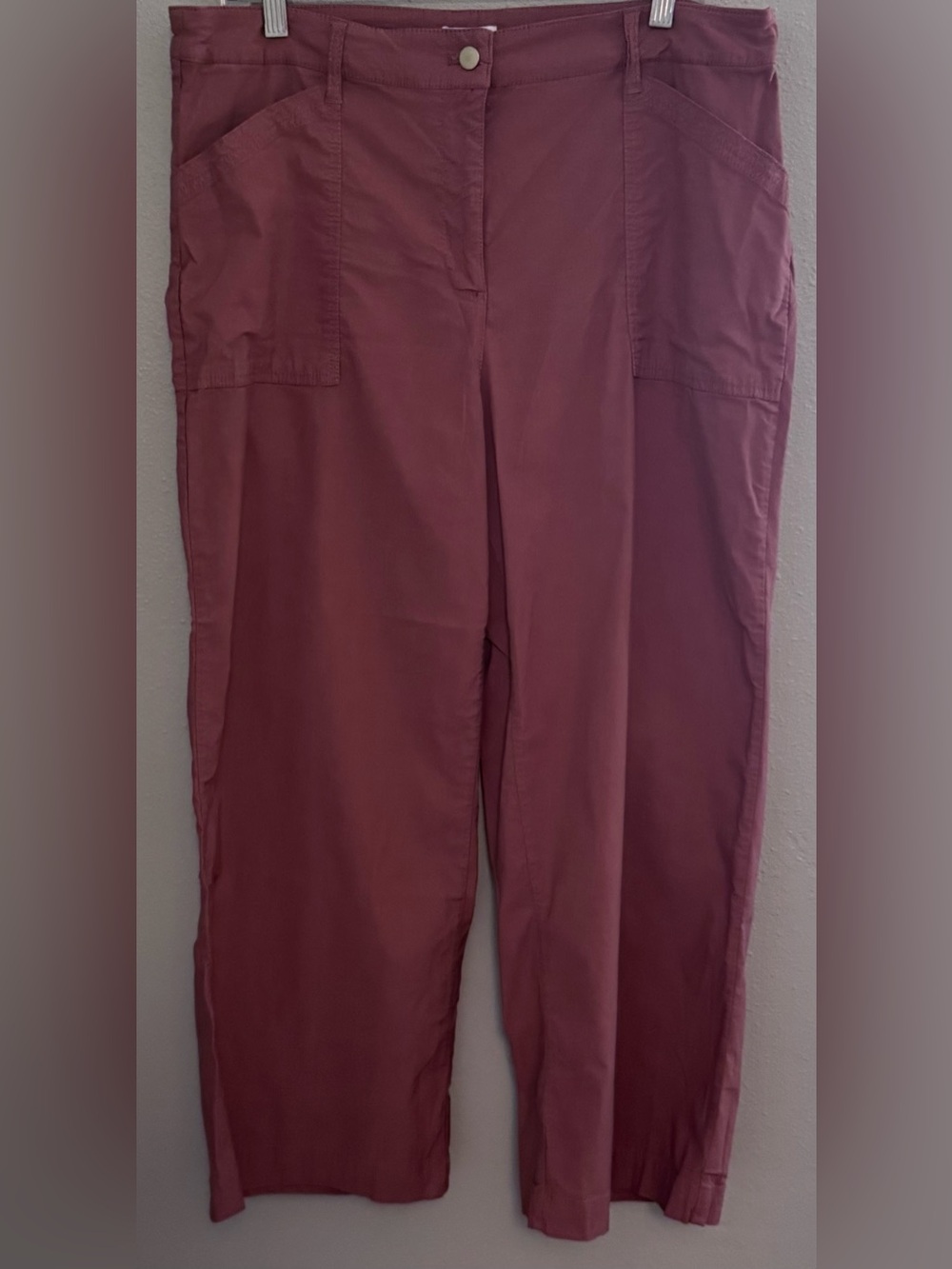 Nicole Miller Straight-Leg Utility Pants in Muted Orange